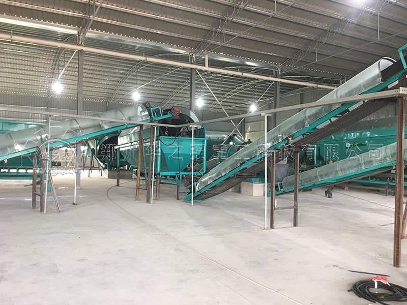 雞糞有機肥翻拋造粒生產線